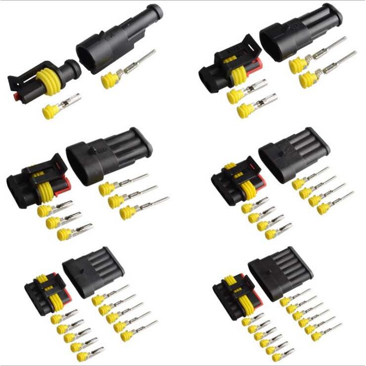 跨境 708PCS 1-6P大盒装 汽车防水接插件