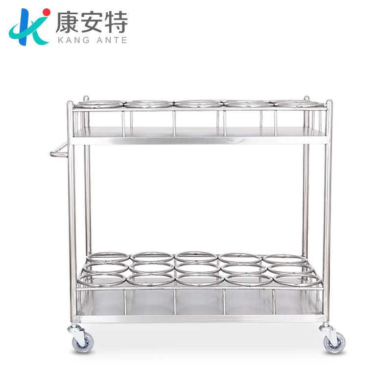 不锈钢开水瓶车加厚开水瓶架子双层茶水间送水车餐饮热水瓶推车