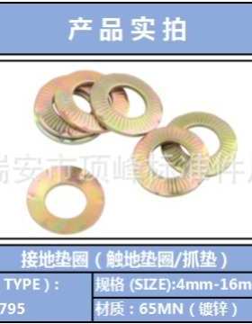 接地垫圈 爪地垫片 规格齐全 价格美丽 厂家直供NFE25-511-SK
