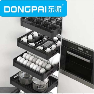 东派全铝拉篮铝合金拉篮铝篮空中楼阁600900高柜内抽宽度可定