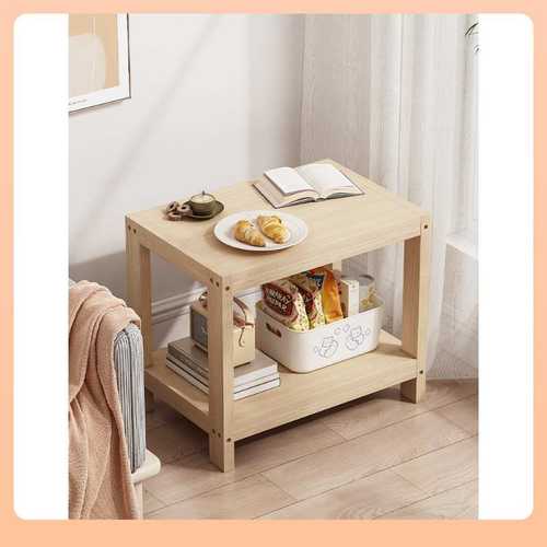 ?置物架实木家用客厅床头落地打印机收纳架承重木架子书架底座