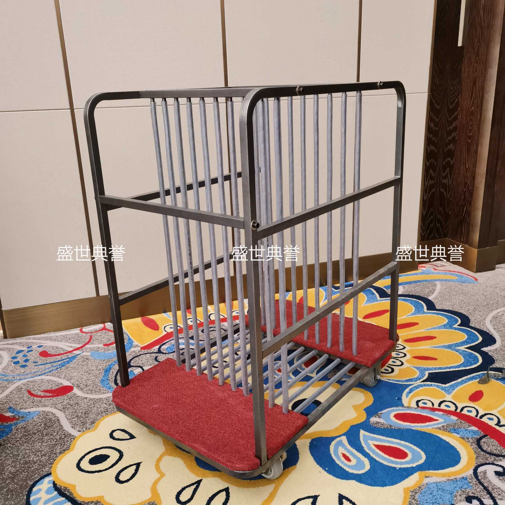 宜春酒店宴会厅玻璃转盘收纳车餐厅转盘推车会议中心转盘移动车