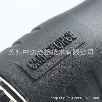 M12连接器4pin T-Code公弯头预铸电缆防水航空插头2M 非屏蔽