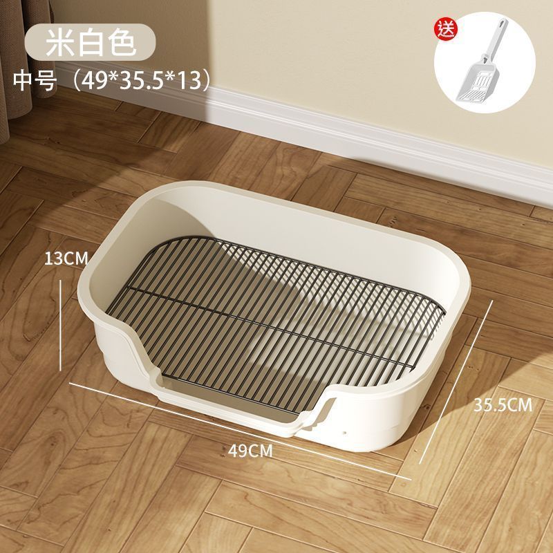 狗狗厕所专用用品中型小型尿盆便盆宠物砂盆清理小狗网架不锈钢