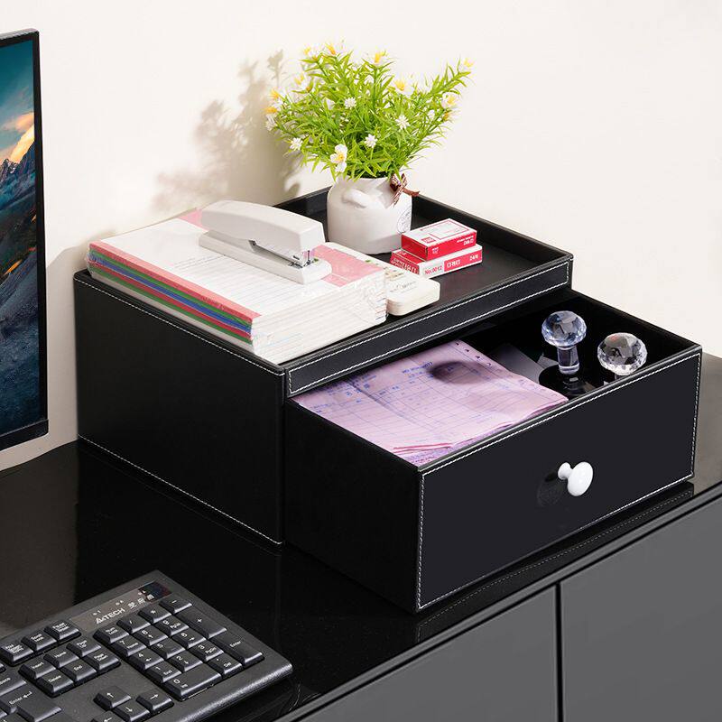 桌面文件收纳架a4抽屉式资料架杂物文具收纳盒高级感办公室工位整