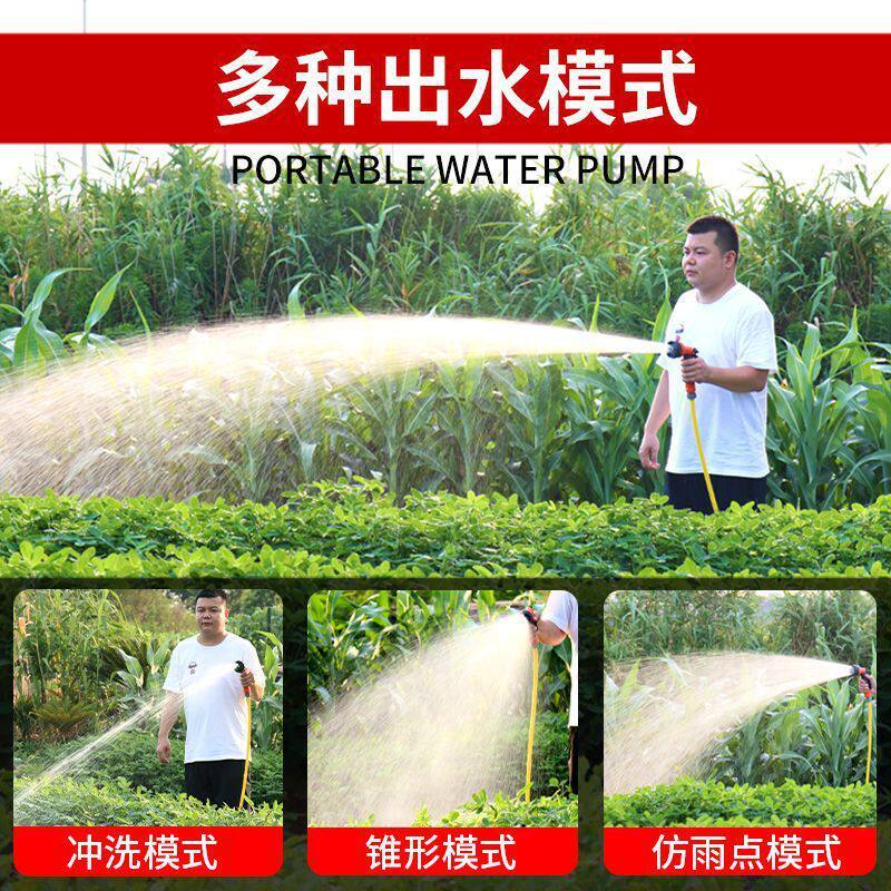 自动自吸式充电抽水泵家用菜地灌溉神器喷头洒水器农用便携吸水机