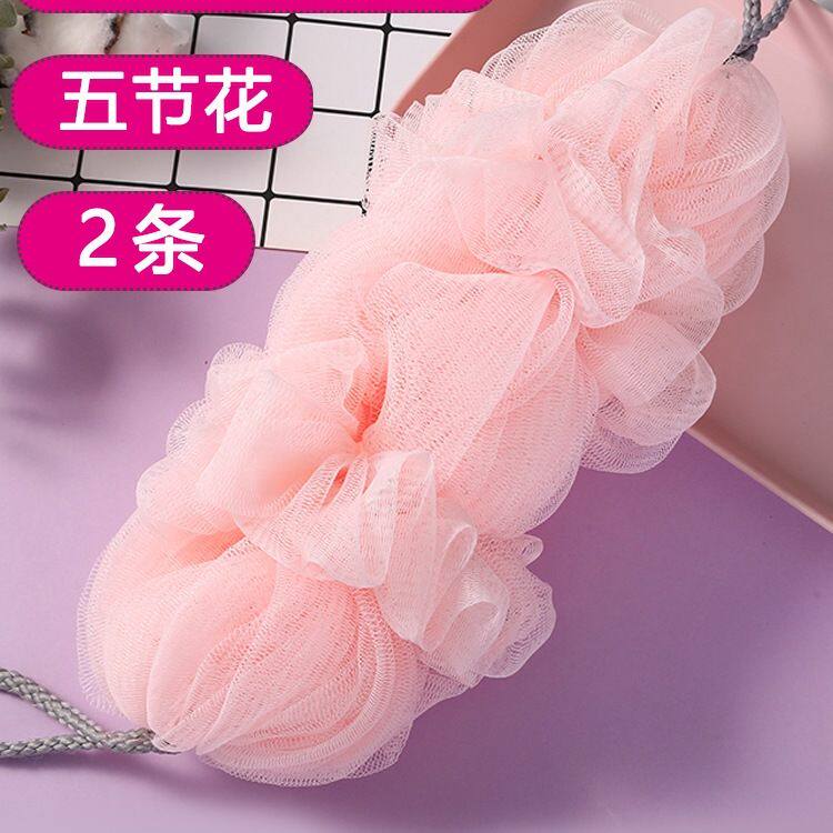 沐浴球浴花不散长条女士家用大号超柔软浴条洗澡球搓澡两用二合一