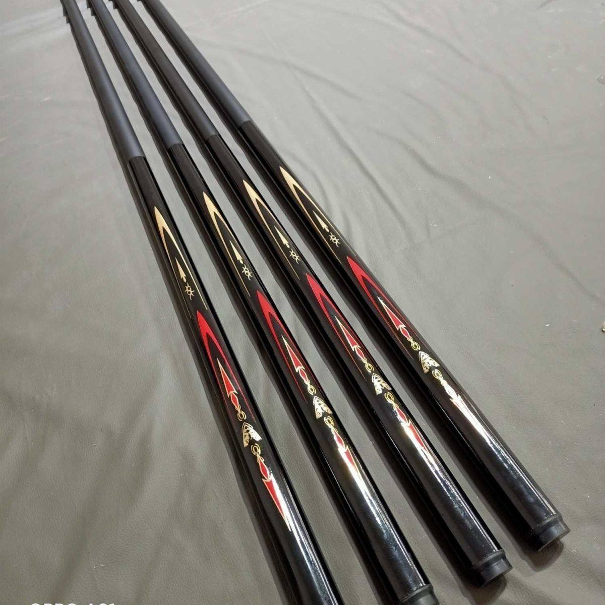 碳素黑八九球台球杆一体通杆斯诺克科技大头小头专业球房