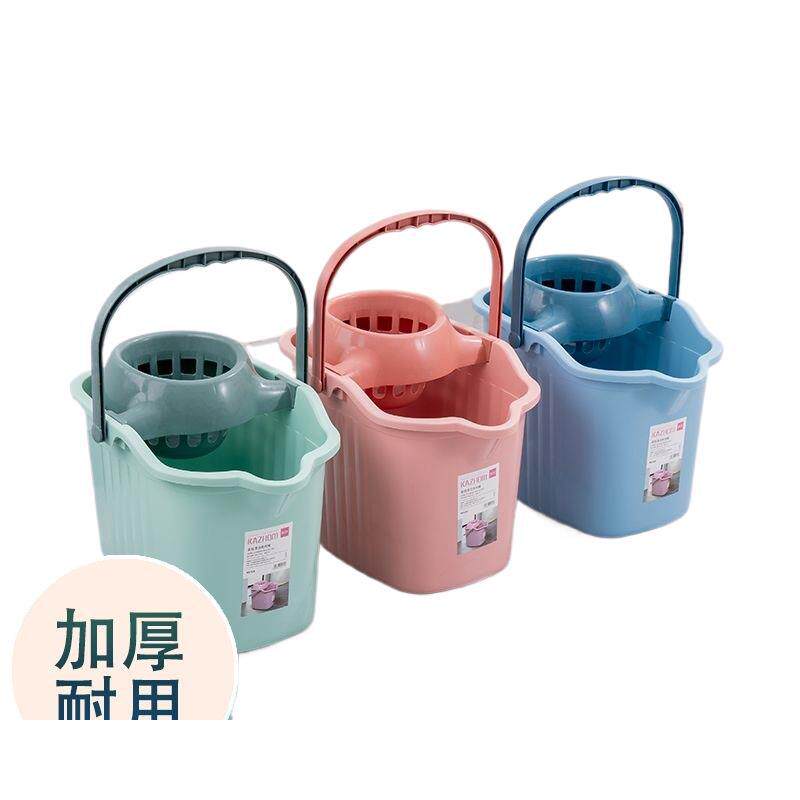 加厚大号带轮子拖地拖把桶塑料手提塑料挤水桶懒人免水洗拖地