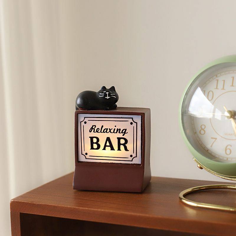 可爱日式酒吧灯猫咪ins风治愈系咖啡店卧室装饰发光氛围桌面摆件,家居饰品,桌面摆件,淘宝优惠券,粉丝福利购,淘宝优惠卷
