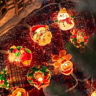 圣诞节装饰小灯串灯饰圣诞树灯led氛围灯带彩灯场景布置挂饰挂件