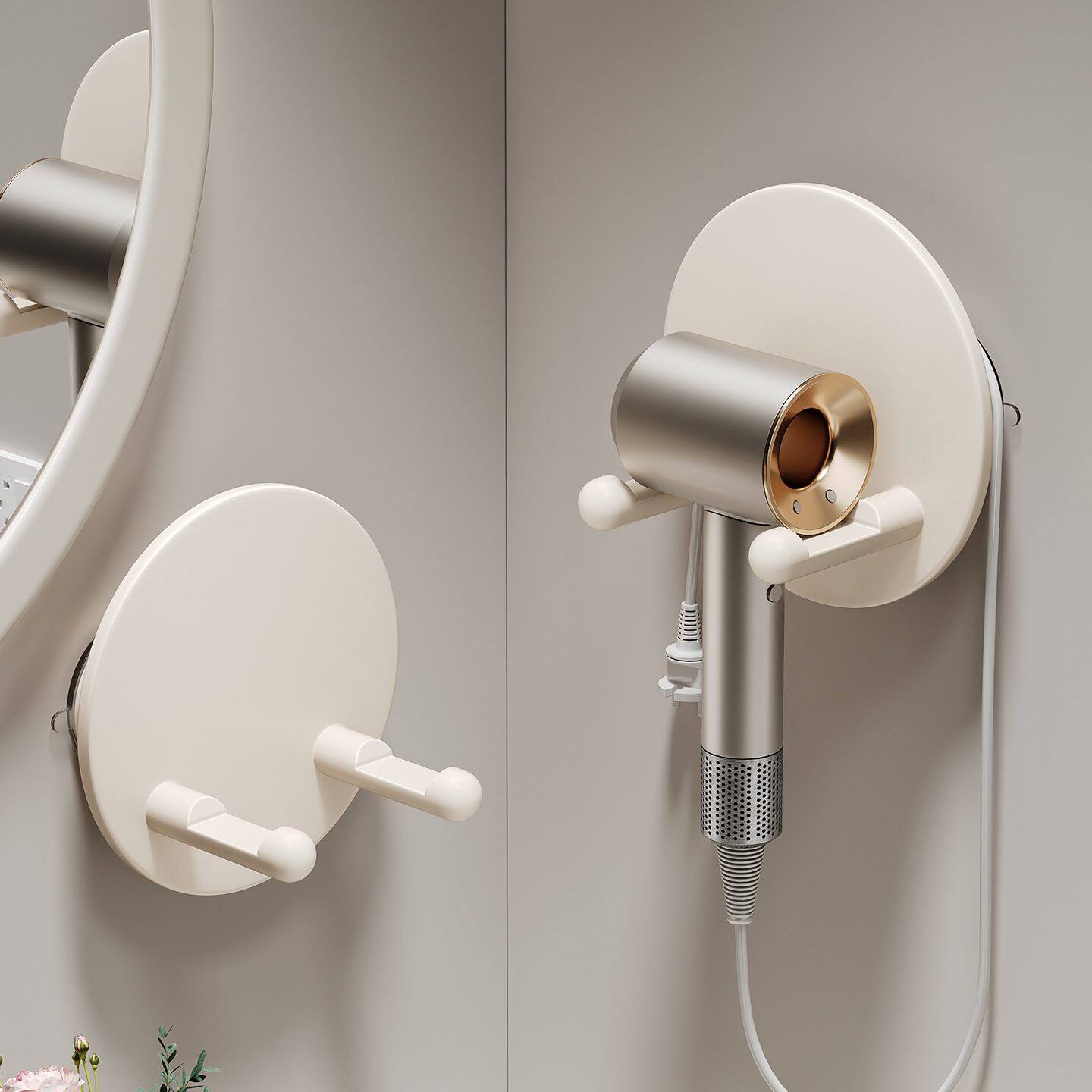 吸盘吹风机支架壁挂免打孔吹风筒置物架电吹风挂架卫生间收纳架子