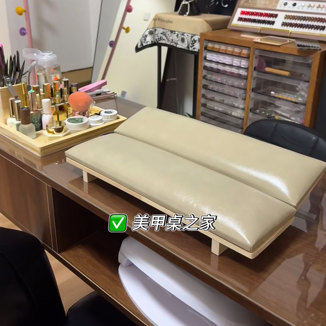 日式俄式简约新款原木手枕组合斜面工具套装中古风手枕美甲店手枕