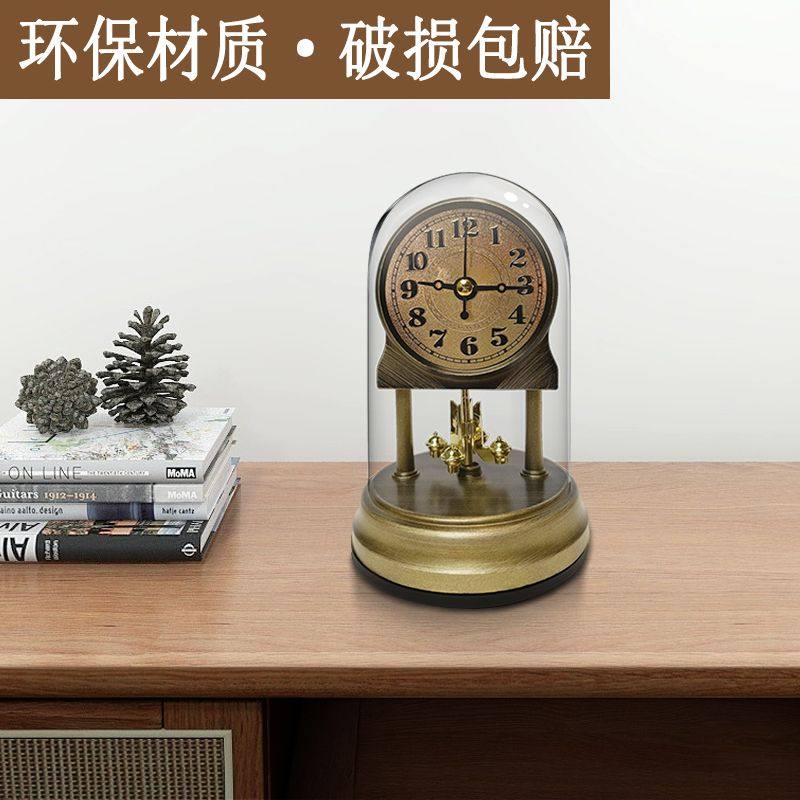 2025新款台式座钟客厅书房卧室欧式复古中式桌面台钟摆台式时钟表