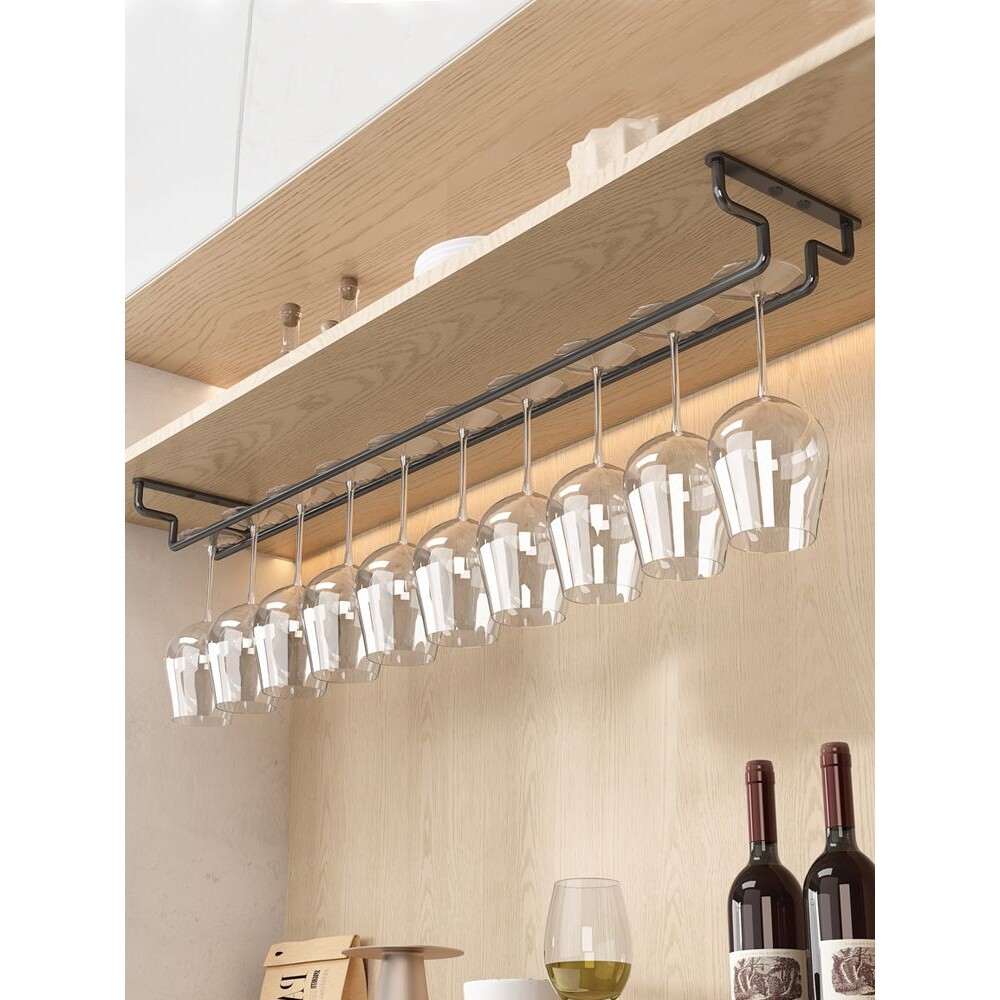 安尚李不锈钢红酒杯架挂悬挂酒杯架创意收纳挂架高脚杯倒挂通用