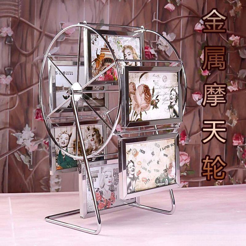 摩天轮旋转相框创意3陆屋5宝宝diy摆件 旋转风车拼图摆摊婚纱其他