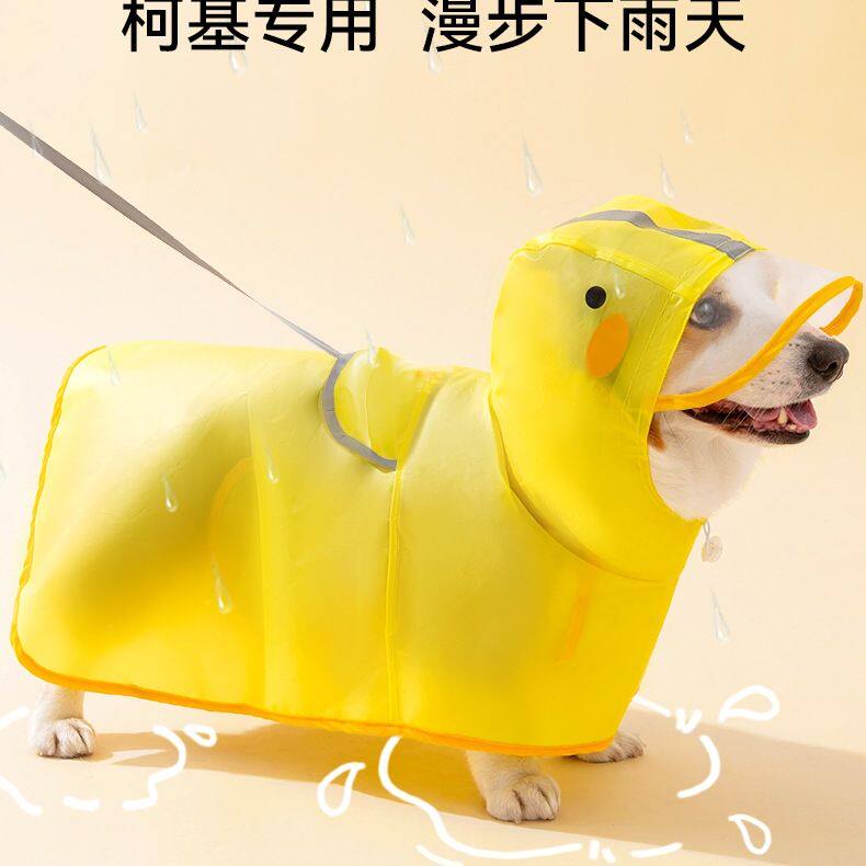 柯基犬狗狗雨衣中小型犬泰迪雪纳瑞柴犬宠物雨天衣服防水肚兜