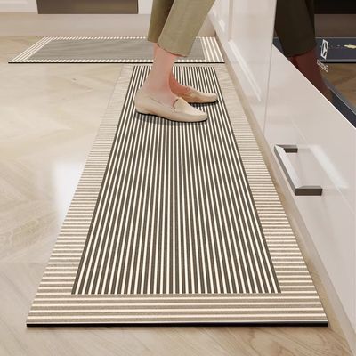 硅藻泥厨房专用地垫吸水吸油长条防滑浴室耐脏速干地毯垫