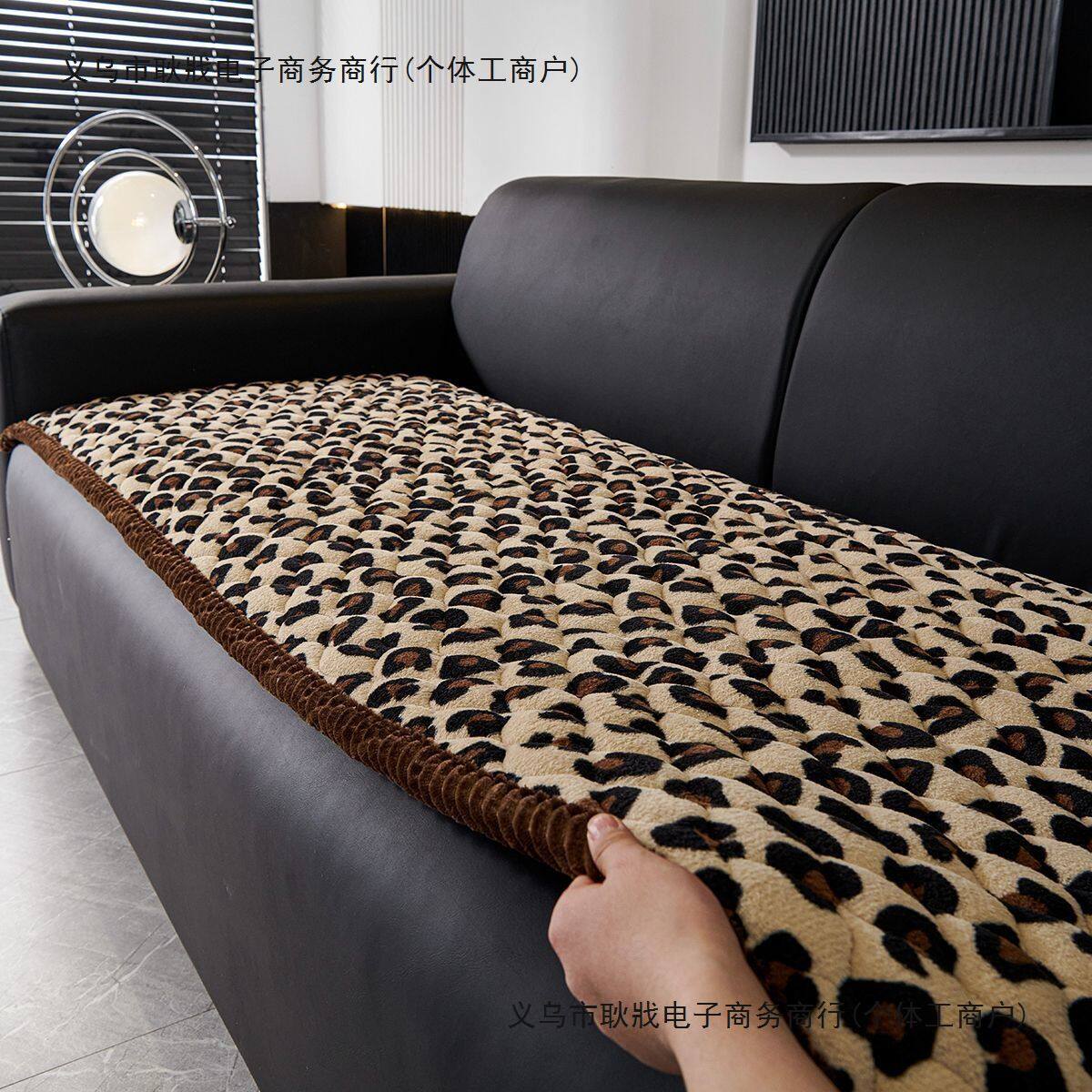 秋冬季加厚毛绒真皮沙发坐垫子客厅一片式防滑保暖可机洗时尚选择