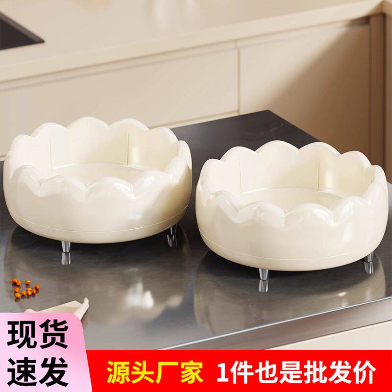 厨房桌面调料收纳盒可旋转转角专用圆形调味品储物架家用佐料托盘