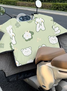 电动车挡风被冬季加绒加厚加宽加大侧翼抗寒保暖三轮车斗篷防风罩