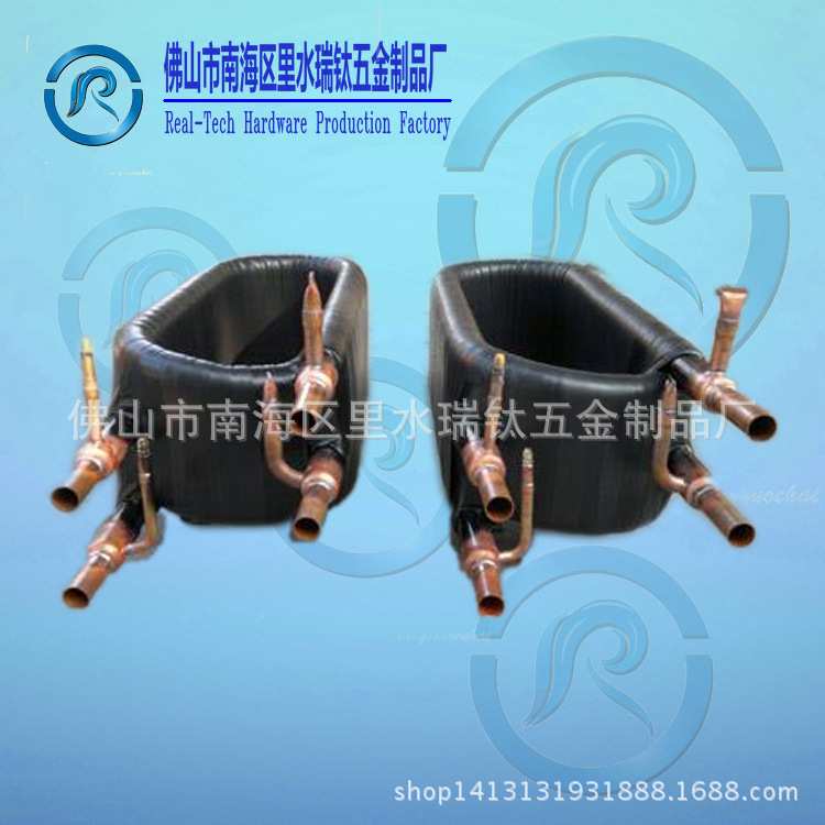 【制冷蒸发器】6HP钢钛复合套管换热器船用设备钛管换热器