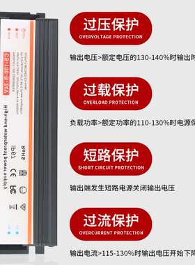 防水驱动电源IP67户外电源12-24V超薄恒压开关电源变压器灯箱驱动
