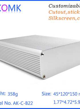 奥科姆仪器仪表铝壳体 一体式接线盒散热铝电源铝型材外壳AK-C-B2