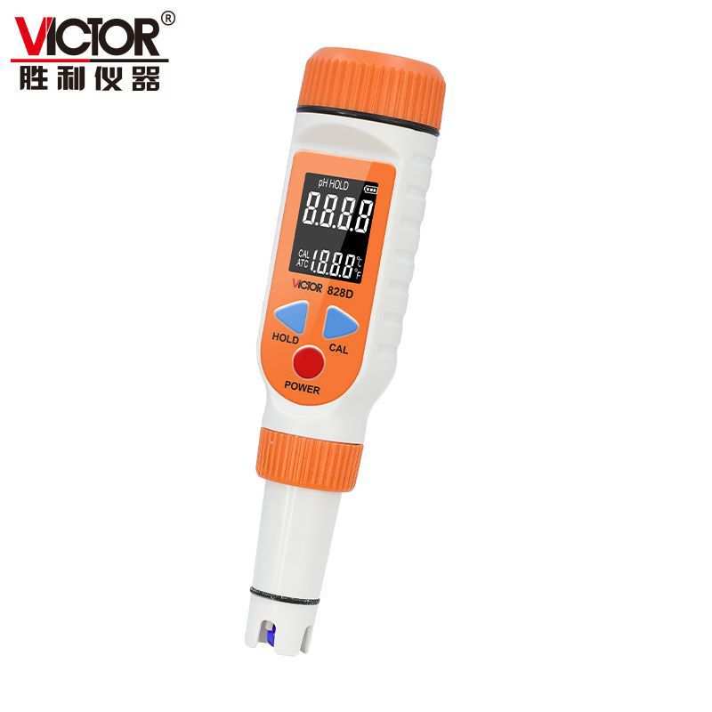 胜利PH检测计VC828A/VC828B便携式高精度数显式PH检测计VC828D