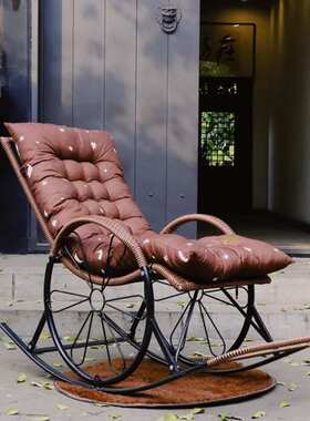 沙发编藤摇躺椅懒人沙发长辈可躺沙发藤椅摇摇椅户外午睡沙发躺椅