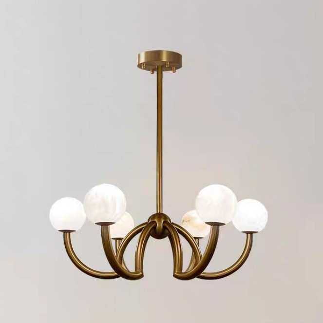 北欧轻奢客厅卧室灯设计师新中式餐厅灯具现代简约全铜真云石吊灯,3C数码配件,USB灯,淘宝优惠券,粉丝福利购,淘宝优惠卷