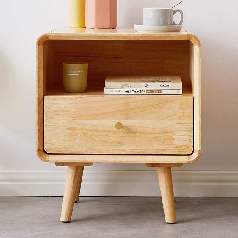 家逸实木床头柜储物柜卧室床边柜小柜子迷你床头桌简易收纳柜北欧,3C数码配件,USB灯,淘宝优惠券,粉丝福利购,淘宝优惠卷