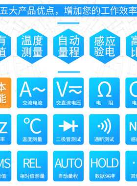 伊万厂家VC3267A+自动量程真有效值温度感应验电万用钳形表