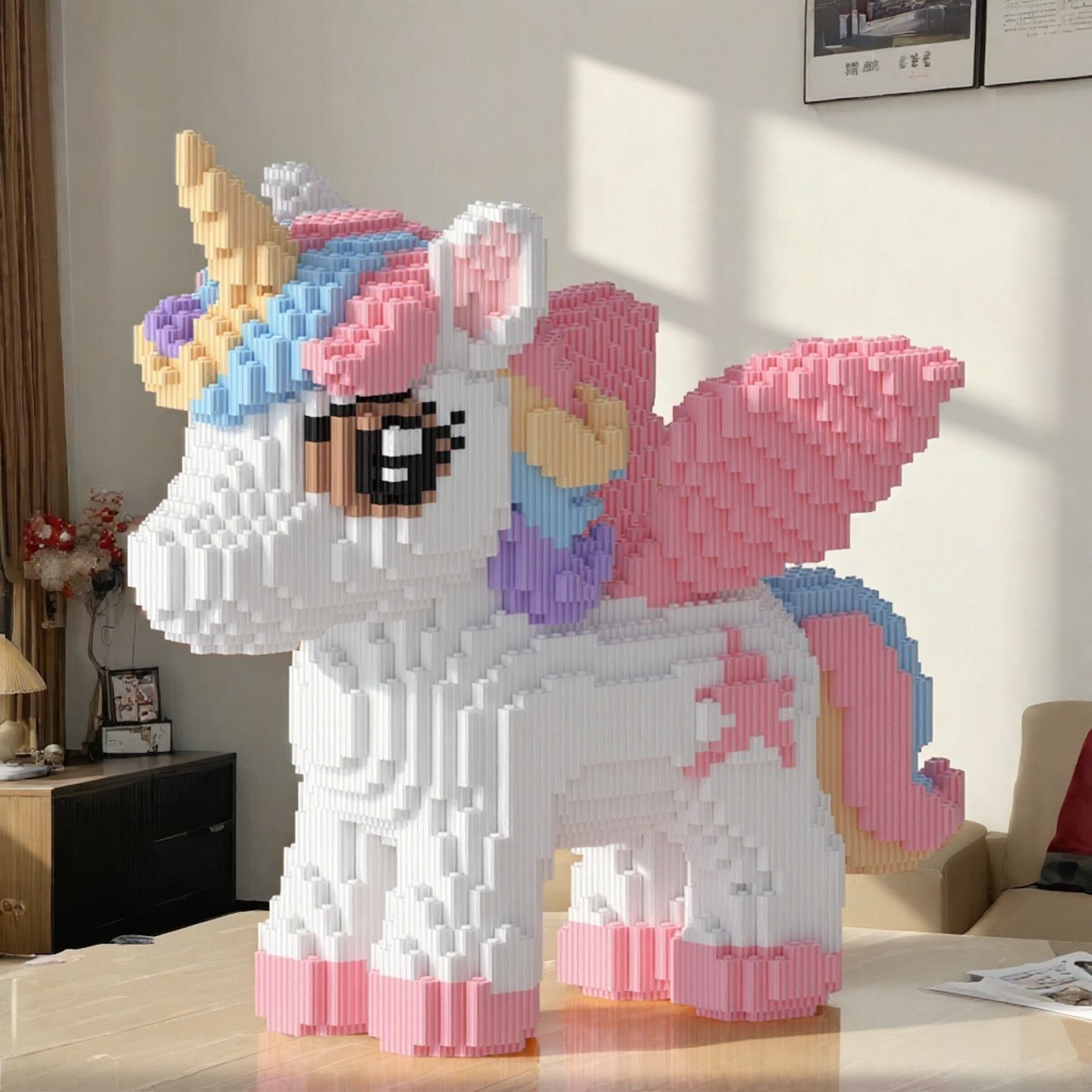 超大号小马宝莉独角兽积木手工DIY拼装玩具儿童益智拼插礼物摆件,玩具/童车/益智/积木/模型,普通塑料积木,淘宝优惠券,粉丝福利购,淘宝优惠卷