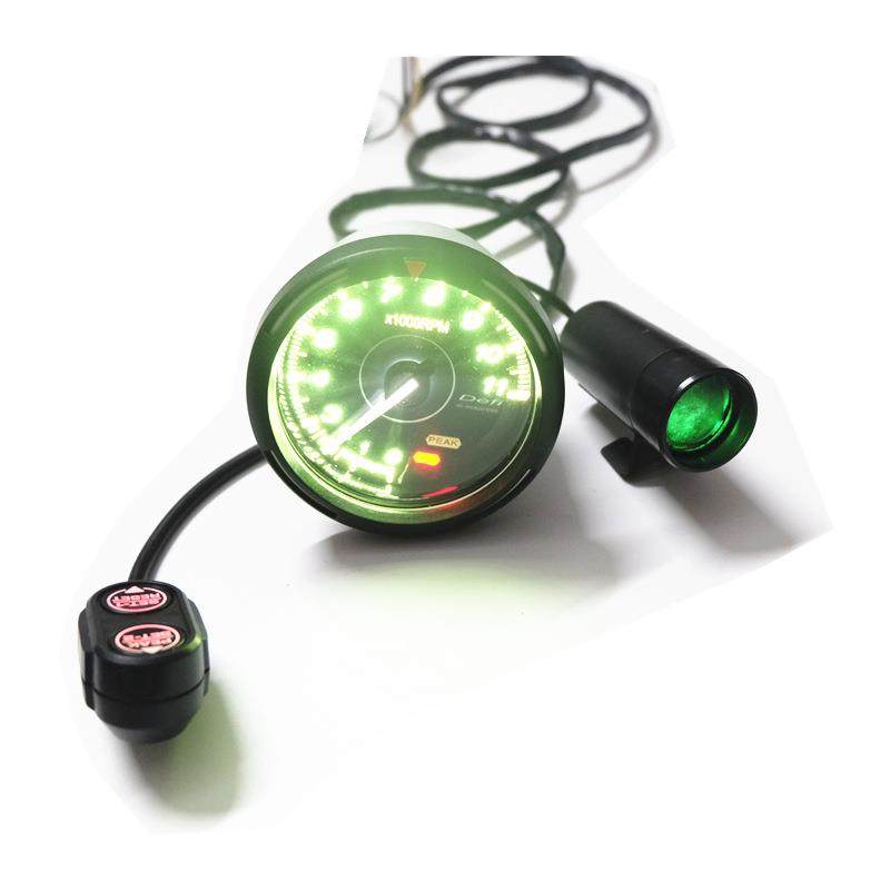 3.75寸仪表A190mm七彩转速表赛车改装汽车车用仪表超转速灯