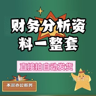 财务分析图表工具范文模版上市公司案例资料课件一整套直接拍