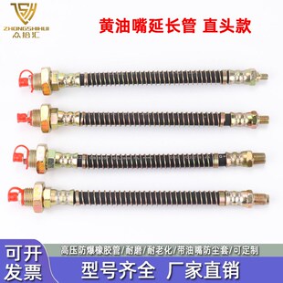 加长黄油嘴延长管软管外接黄油管加注油嘴接头带帽m6 8 10*1 1/8
