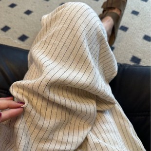 棉麻亚麻高腰松紧透气阔腿裤 可以闭盲入 松弛裤 夏款 好穿爆了