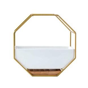 花器 挂个性 北欧挂壁铁架壁挂陶瓷花盆懒人绿萝墙壁挂式 墙上悬挂式