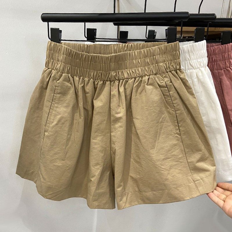 夏季松紧腰短裤女外穿小个子高腰显瘦阔腿裤子休闲百搭A字热裤,女装/女士精品,卫裤,淘宝优惠券,粉丝福利购,淘宝优惠卷