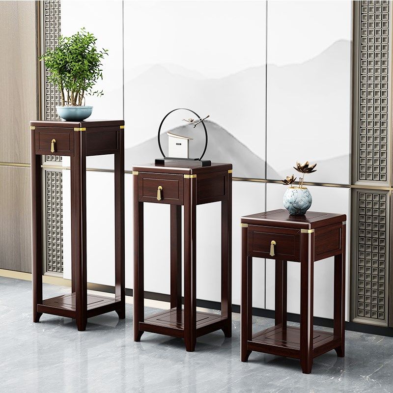 花架置物架多肉架新中式落地层架盆景架绿萝架乌金木高端客厅花几,住宅家具,花架/花几,淘宝优惠券,粉丝福利购,淘宝优惠卷