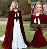 男女通用天鹅绒保暖披风民族风戴帽斗篷风衣新娘附件厂价多色可选