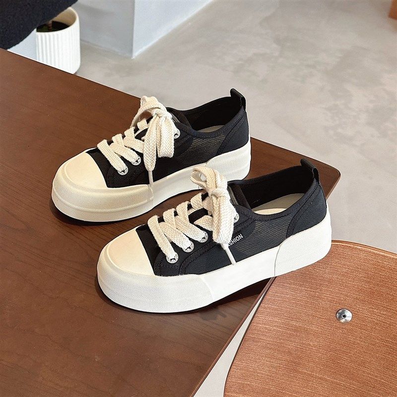 【三包运费险】简约百搭透气网面鞋女网纱小白鞋平底板鞋2025夏季,女鞋,时尚休闲鞋,淘宝优惠券,粉丝福利购,淘宝优惠卷