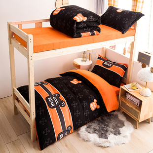 牛奶绒儿童子母床高低床上下床铺专用一米二135床笠三件套男孩