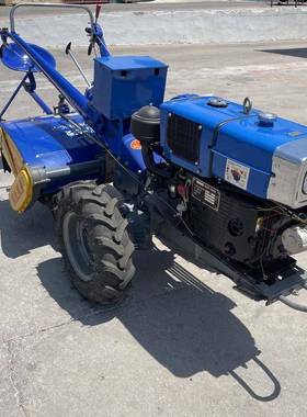 跨境出口两轮步行拖拉机柴油22马力151底盘高质量带灯手扶拖拉机