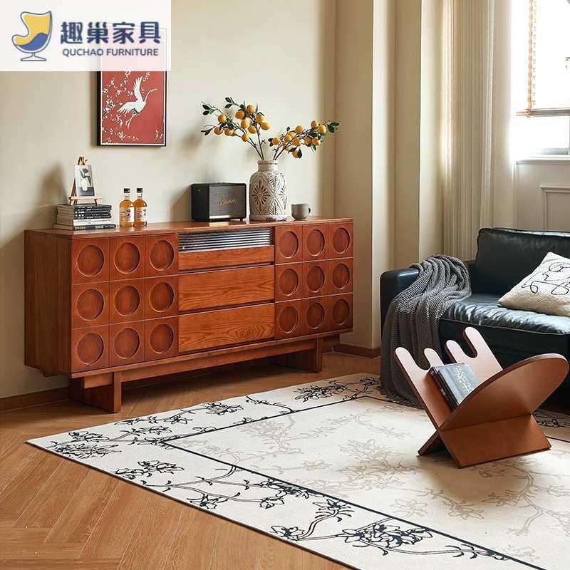 北欧中古风餐边柜客厅复古简约家用储物收纳组合边柜实木餐边柜,鲜花速递/花卉仿真/绿植园艺,其它园艺用品,淘宝优惠券,粉丝福利购,淘宝优惠卷