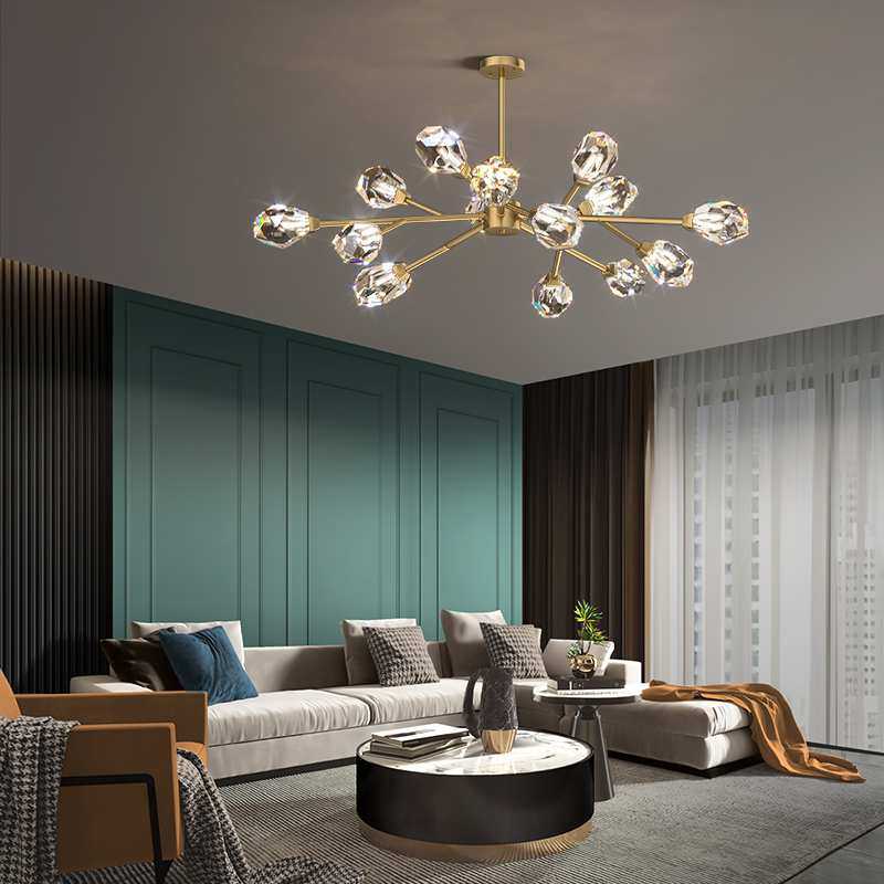 真美居全铜轻奢客厅吊灯现代简约大气水晶卧室餐厅2023年新款灯具,鲜花速递/花卉仿真/绿植园艺,其它园艺用品,淘宝优惠券,粉丝福利购,淘宝优惠卷