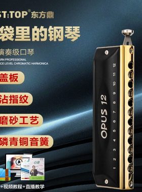 EASTTOP东方鼎半音阶口琴12孔C调专业高级入门初学者演奏OPUS12