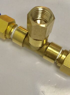 快插接头 内间5内丝螺纹 两气管边管.接外径可三通中4x1-m1412mm