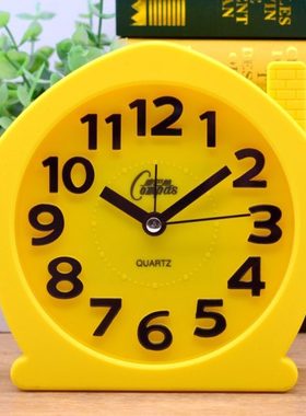 康巴丝清晰大字体静音简约坐挂两用小闹钟学生床头桌面小钟表